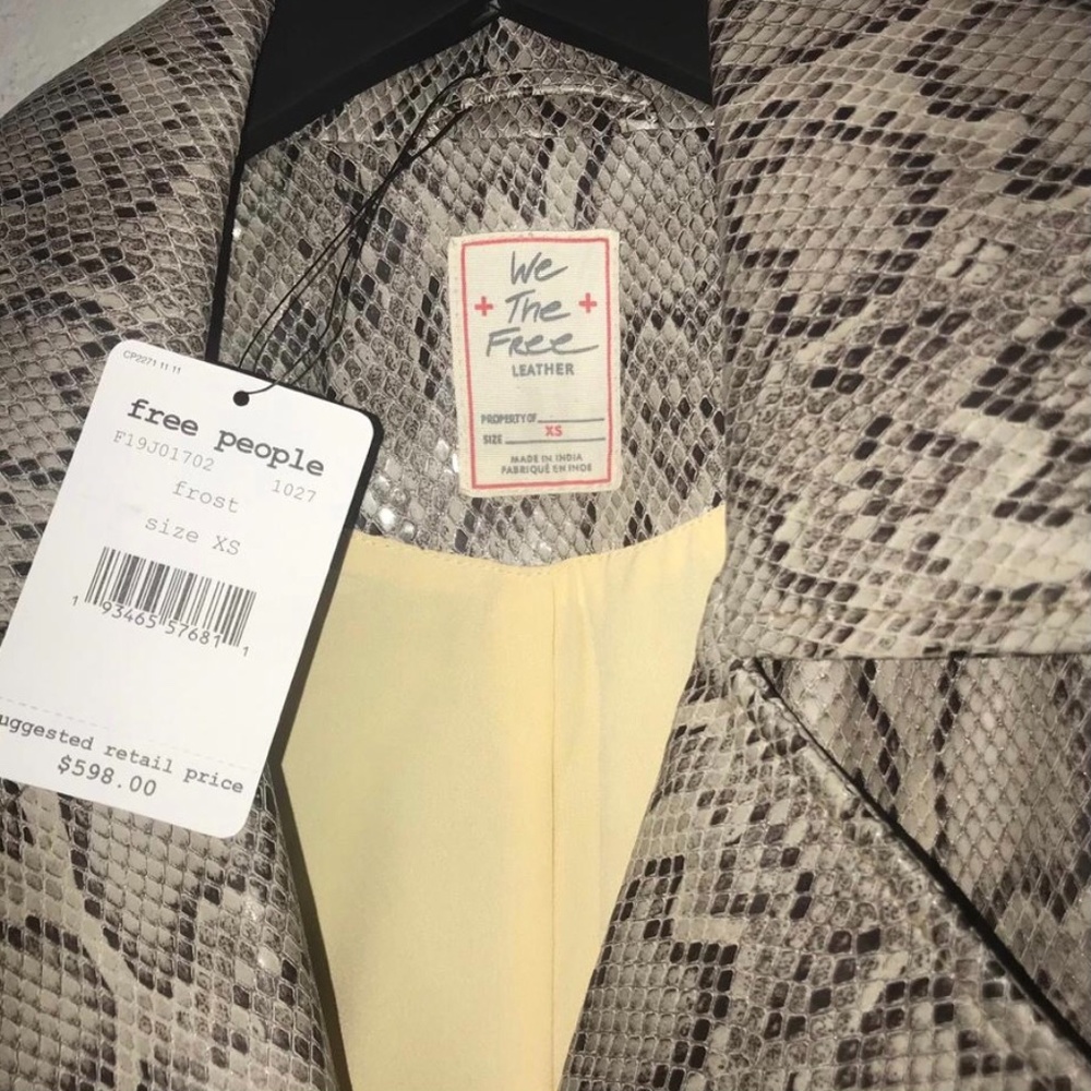 Free People Snakeskin Duster Jacket